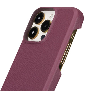 Mason Full - Grain Leather MagSafe Case – iPhone 15 Pro Max, Purple - BlackBrook Case