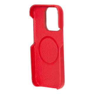 Mason Full - Grain Leather MagSafe Case – iPhone 15 Pro Max, Red - BlackBrook Case