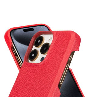 Mason Full-Grain Leather MagSafe Case – iPhone 15 Pro, Red - BlackBrook Case