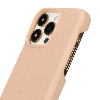 Mason Full - Grain Leather MagSafe Case – iPhone 15 Pro Max, Sand - BlackBrook Case