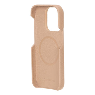 Mason Full - Grain Leather MagSafe Case – iPhone 15 Pro Max, Sand - BlackBrook Case