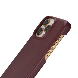Mason Full-Grain Leather MagSafe Case – iPhone 15 Pro, Soft Bordeaux - BlackBrook Case