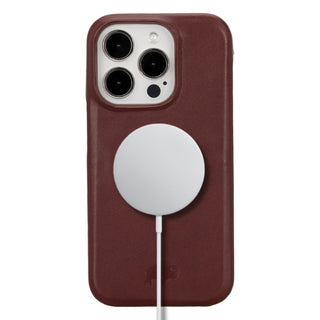 Mason Full - Grain Leather MagSafe Case – iPhone 15 Pro Max, Soft Bordeaux - BlackBrook Case