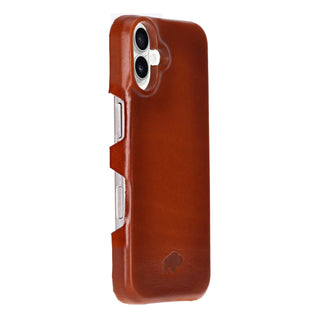 Mason Full - Grain Leather MagSafe Case – iPhone 16, Burnished Tan - BlackBrook Case