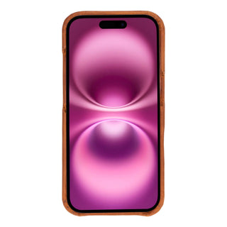 Mason Full - Grain Leather MagSafe Case – iPhone 16, Golden Brown - BlackBrook Case