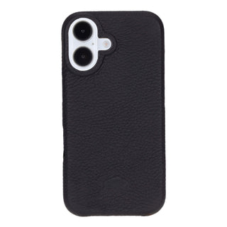 Mason Full - Grain Leather MagSafe Case – iPhone 16, Pebble Black - BlackBrook Case