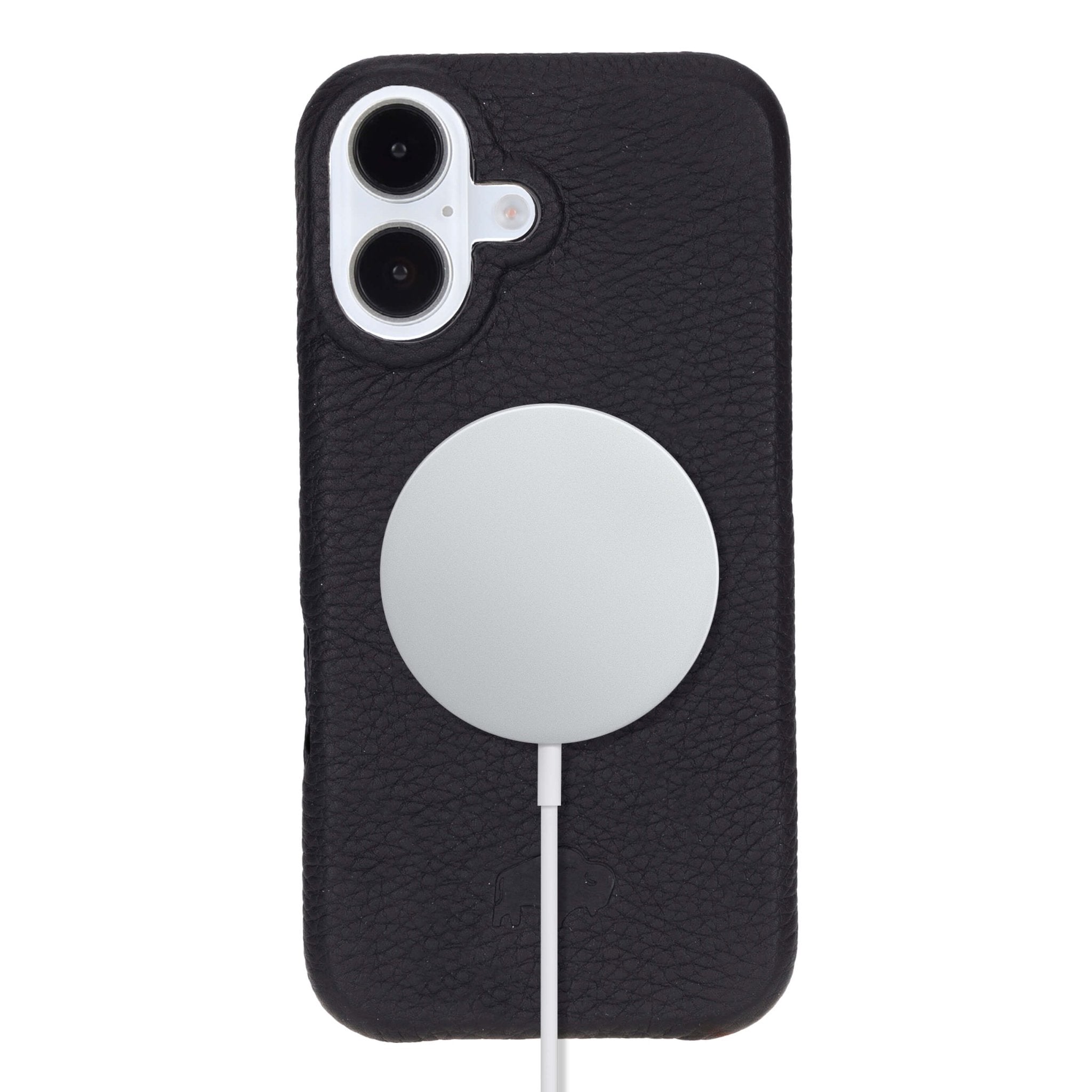 iPhone 16 Leather MagSafe Case - Pebble Black – BlackBrook Case