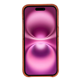 Mason Full - Grain Leather MagSafe Case – iPhone 16 Plus, Burnished Tan - BlackBrook Case