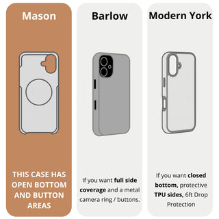 Mason Full - Grain Leather MagSafe Case – iPhone 16 Plus, Burnished Tan - BlackBrook Case