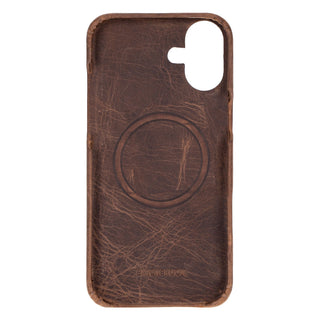 Mason Leather iPhone 16 Plus MagSafe Case, Distressed Coffee - BlackBrook Case