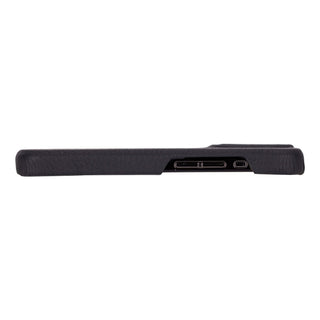 Mason Leather iPhone 16 Plus MagSafe Case, Pebble Black - BlackBrook Case
