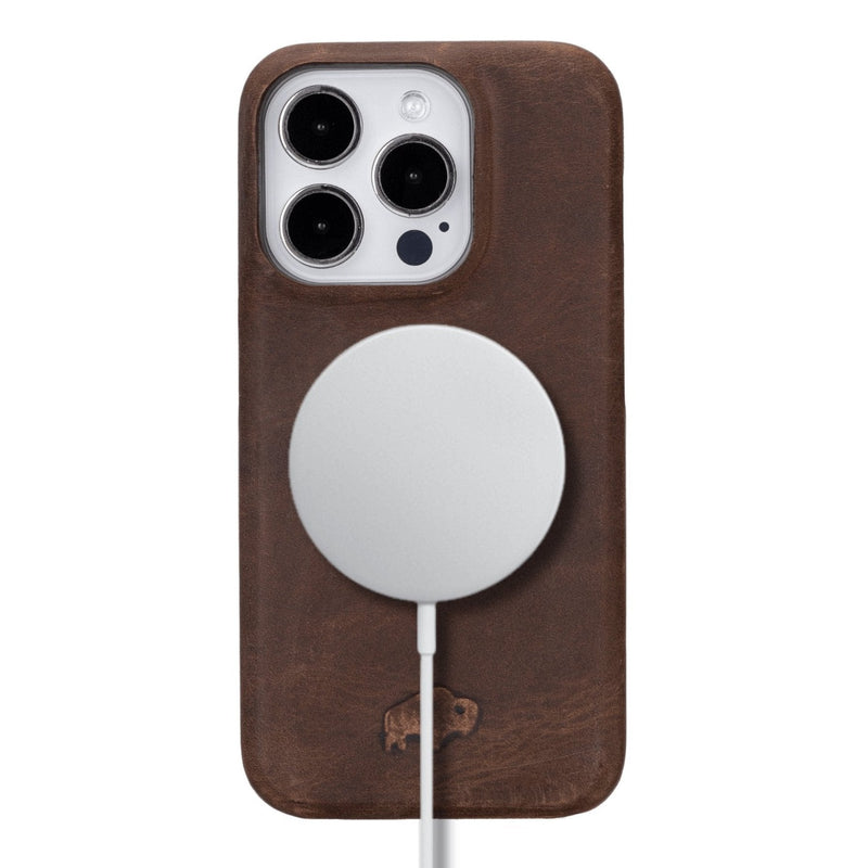 Mason Leather iPhone 16 Pro Max MagSafe Case, Distressed Coffee - BlackBrook Case