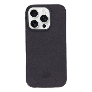 Mason Leather iPhone 16 Pro MagSafe Case, Pebble Black - BlackBrook Case