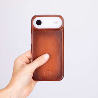 Mason Full - Grain Leather MagSafe Case – iPhone 17 Air, Burnished Tan - BlackBrook Case