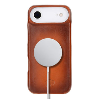 Mason Full - Grain Leather MagSafe Case – iPhone 17 Air, Burnished Tan - BlackBrook Case