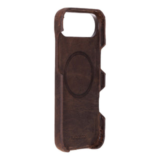 Mason Full - Grain Leather MagSafe Case – iPhone 17 Air, Distressed Coffee - BlackBrook Case
