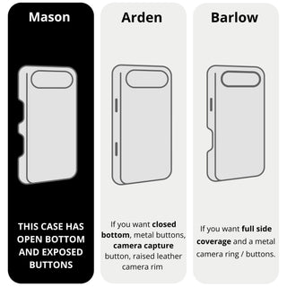Mason Full - Grain Leather MagSafe Case – iPhone 17 Air, Distressed Coffee - BlackBrook Case