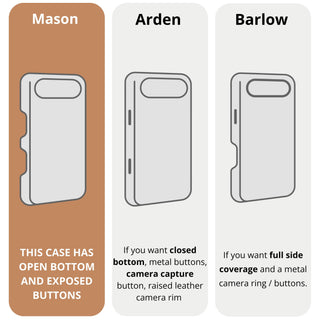 Mason Full - Grain Leather MagSafe Case – iPhone 17 Air, Distressed Coffee - BlackBrook Case