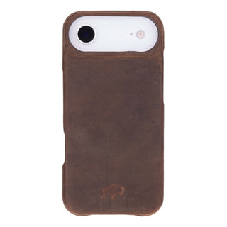 Mason Full - Grain Leather MagSafe Case – iPhone 17 Air, Distressed Coffee - BlackBrook Case