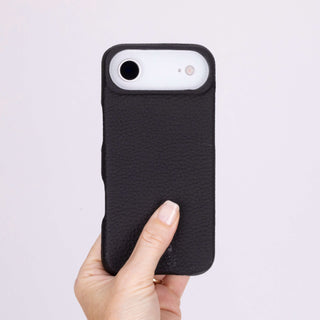 Mason Full - Grain Leather MagSafe Case – iPhone 17 Air, Pebble Black - BlackBrook Case