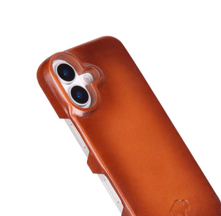 Mason Full - Grain Leather MagSafe Case – iPhone 17, Burnished Tan - BlackBrook Case