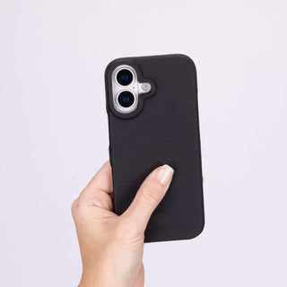 Mason Full - Grain Leather MagSafe Case – iPhone 17, Pebble Black - BlackBrook Case