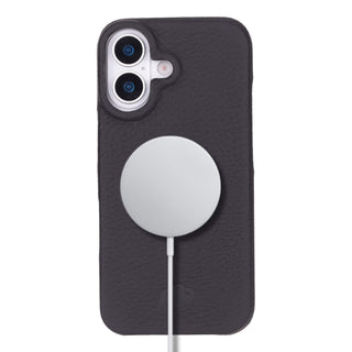 Mason Full - Grain Leather MagSafe Case – iPhone 17, Pebble Black - BlackBrook Case