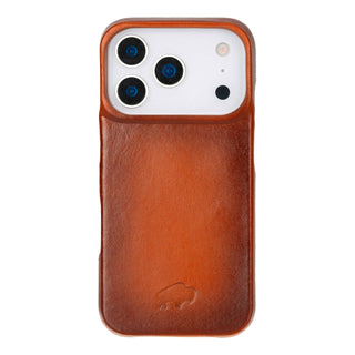 Mason Full - Grain Leather MagSafe Case – iPhone 17 Pro, Burnished Tan - BlackBrook Case