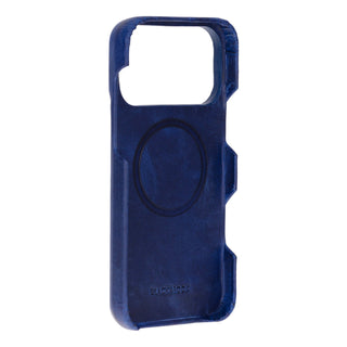 Mason Full - Grain Leather MagSafe Case – iPhone 17 Pro, Deep Blue - BlackBrook Case