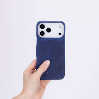 Mason Full - Grain Leather MagSafe Case – iPhone 17 Pro, Deep Blue - BlackBrook Case