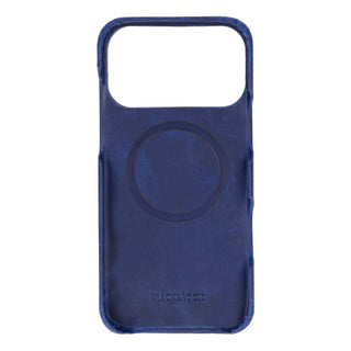Mason Full - Grain Leather MagSafe Case – iPhone 17 Pro, Deep Blue - BlackBrook Case