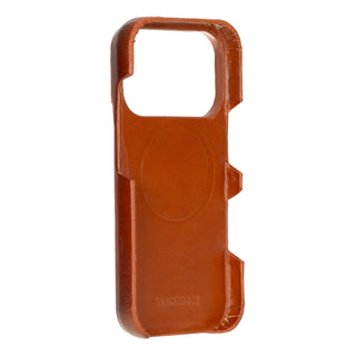 Mason Full - Grain Leather MagSafe Case – iPhone 17 Pro Max, Burnished Tan - BlackBrook Case