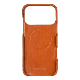 Mason Full - Grain Leather MagSafe Case – iPhone 17 Pro Max, Burnished Tan - BlackBrook Case