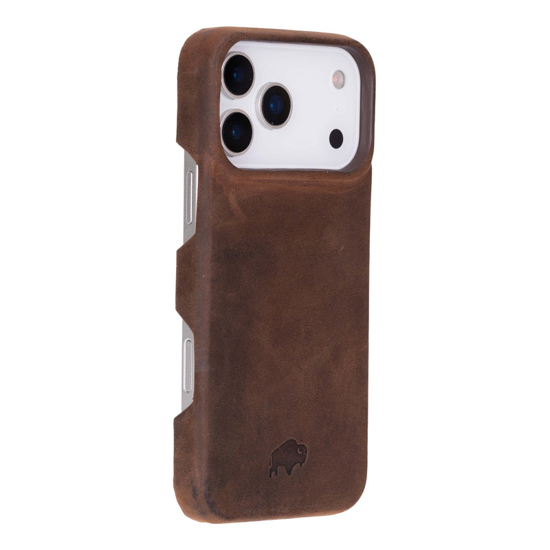 Mason Leather iPhone 17 Pro Max MagSafe Case, Distressed Coffee - BlackBrook Case