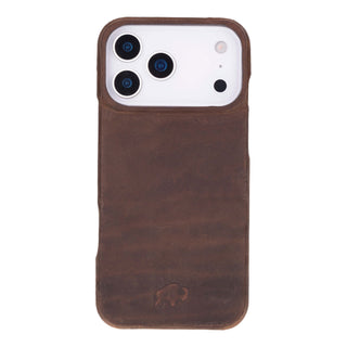 Mason Full - Grain Leather MagSafe Case – iPhone 17 Pro Max, Distressed Coffee - BlackBrook Case