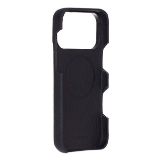 Mason Full - Grain Leather MagSafe Case – iPhone 17 Pro Max, Pebble Black - BlackBrook Case