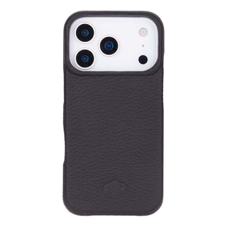 Mason Full - Grain Leather MagSafe Case – iPhone 17 Pro, Pebble Black - BlackBrook Case