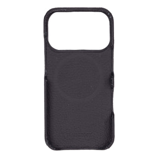 Mason Full - Grain Leather MagSafe Case – iPhone 17 Pro, Pebble Black - BlackBrook Case