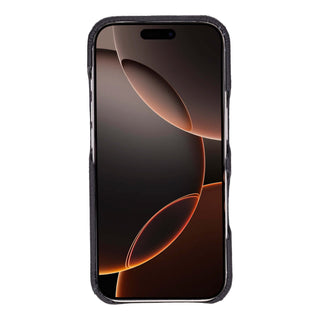 Mason Full - Grain Leather MagSafe Case – iPhone 17 Pro, Pebble Black - BlackBrook Case