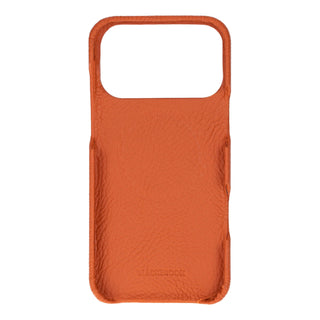 Mason Full - Grain Leather MagSafe Case – iPhone 17 Pro, Pebble Orange - BlackBrook Case