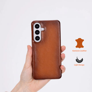 Mason Leather Samsung S26 Plus Case, Rustic Tan - BlackBrook Case