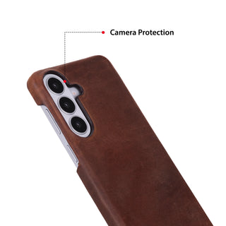 Mason Leather Samsung S26 Plus Case, Saddle Brown - BlackBrook Case