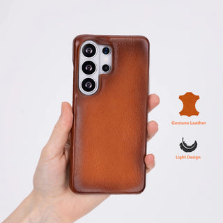 Mason Leather Samsung S26 Ultra Case, Rustic Tan - BlackBrook Case