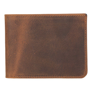 Merlin Bi - Fold Wallet, Distressed Coffee - BlackBrook Case