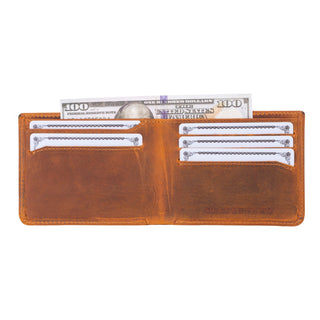 Merlin Bi - Fold Wallet, Golden Brown - BlackBrook Case