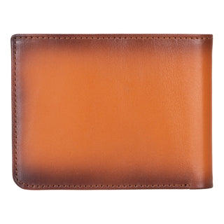 Merlin Full‑Grain Leather Bifold Wallet, Burnished Tan - BlackBrook Case