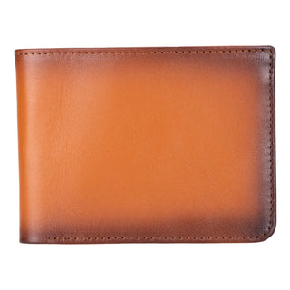 Merlin Full‑Grain Leather Bifold Wallet, Burnished Tan - BlackBrook Case