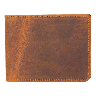 Merlin Full‑Grain Leather Bifold Wallet, Golden Brown - BlackBrook Case
