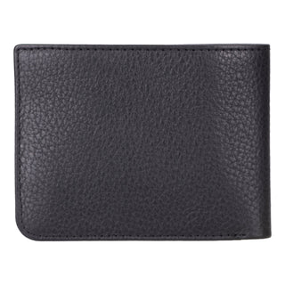Merlin Full‑Grain Leather Bifold Wallet, Pebble Black - BlackBrook Case