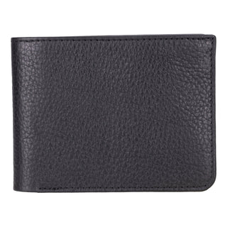 Merlin Full‑Grain Leather Bifold Wallet, Pebble Black - BlackBrook Case